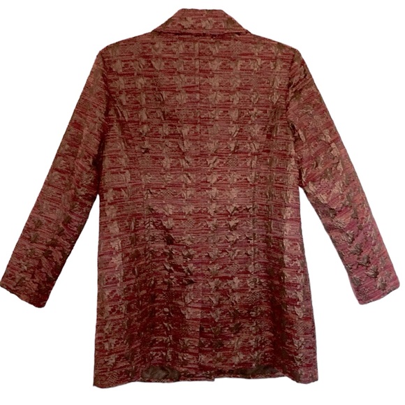 ERIN by Erin London jacket/coat ,button front, beautiful gold, & pink tones - Picture 3 of 8